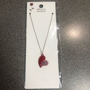 Nicole Red and Pink Heart Necklace